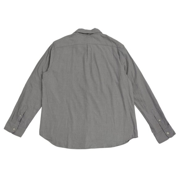 Porter + Ash Mens Gray Button-Up Shirt L/S 95% Cotton 5% Cashmere M/L, NWT - Picture 2 of 7